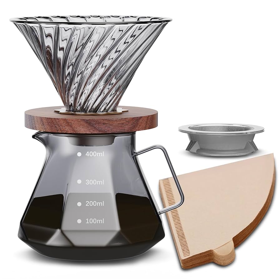 コーヒー Amazon | コーヒーポット 耐熱ガラス コーヒーサーバー 400Ml 2